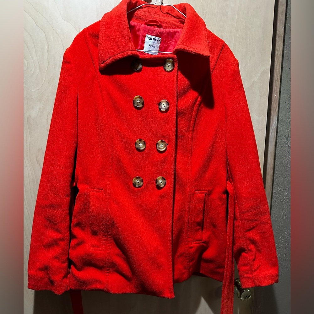 Old Navy Bright Orange Peacoat